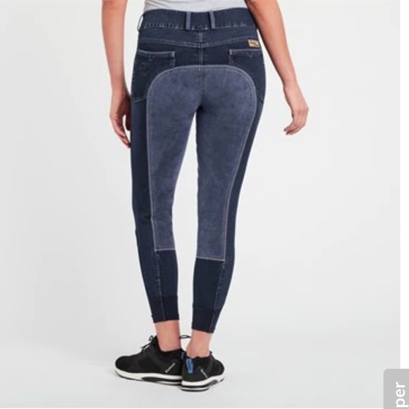 PIPER By SMARTPAK Stretch Denim Full Seat Breeches Riding Jeans - Picture 2 of 15